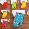 Heat Resistant Anti Hot Baking Tool Dot Mitts Thick Oven Gloves Microwave Insulation Cotton