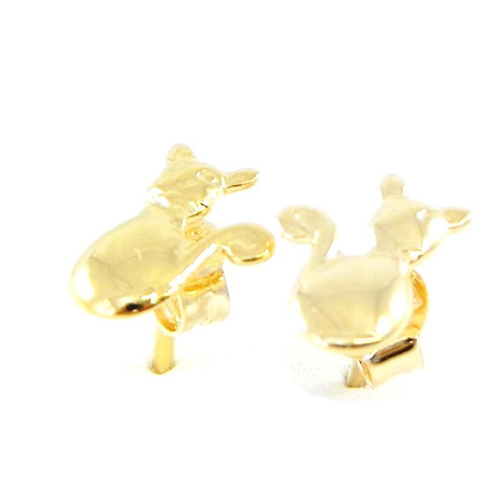 Les Trésors De Lily [B7578] - Gold Plated 'Cats' Earrings