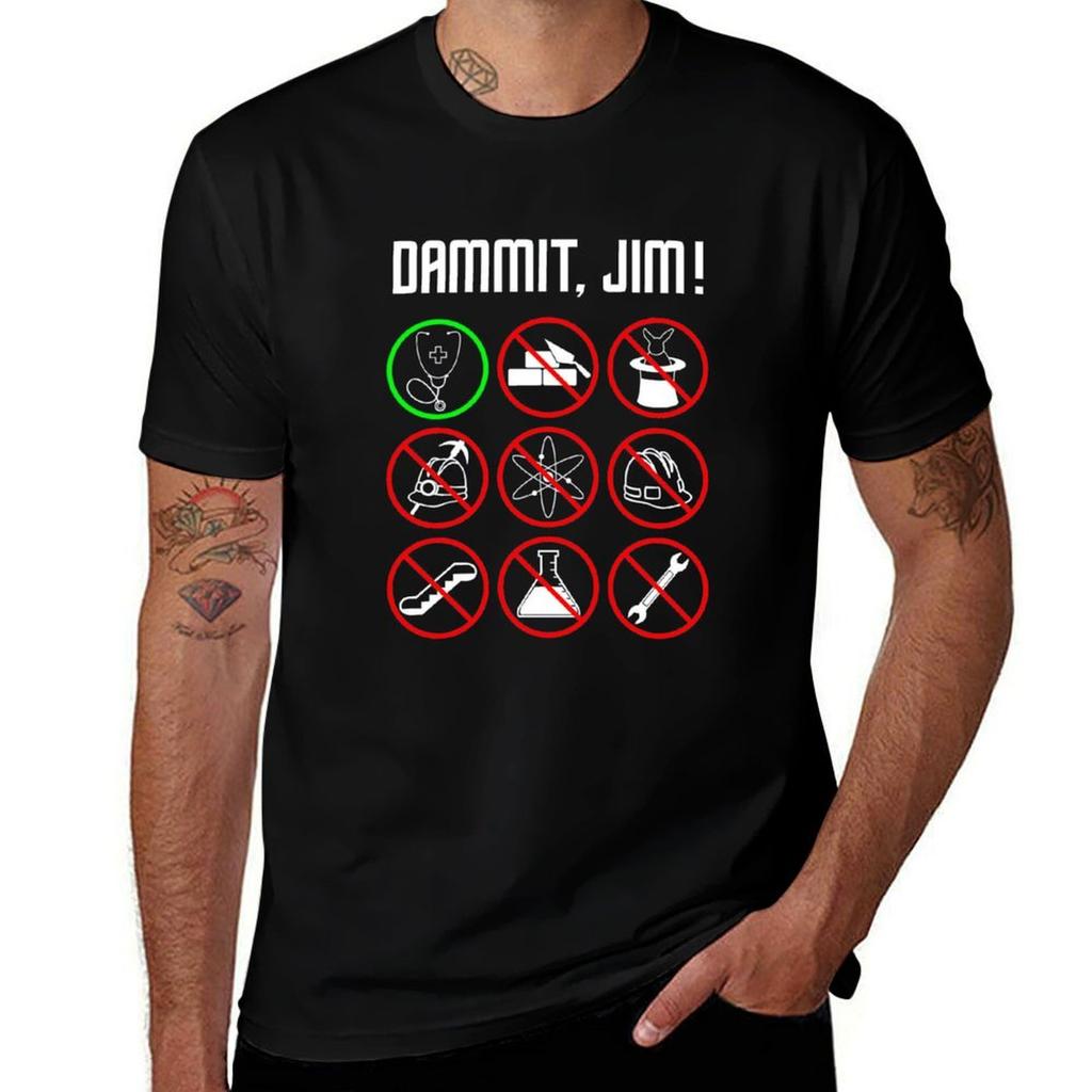 DAMMIT JIM T-Shirt Casual Summer T-Shirt