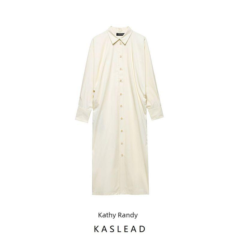 Kaslead New Women Clothes Western Style Fashion Poplin Shirt Style Dress 2946479 306
