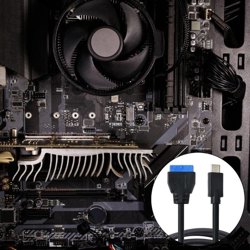 Удлинительный кабель данных USB C 5 Гбит/с Тип C Папа на IDC20P Мама Адаптер для передней панели Гибкий Замена