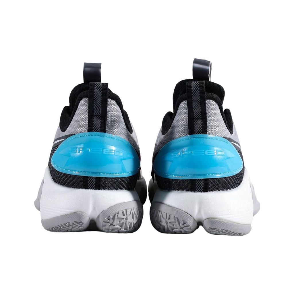 Li Ning Flash 7 Shock Absorption Anti-Slip Wear-Resistant Low-Top Basketball Shoes Men Sneaker Gray Black Blue ABPT013-4