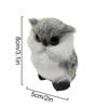1Pc Figurines New Year Miniatures Table Decorations Plush Mini Simulation Ornaments Artificial Owl Fake Animal