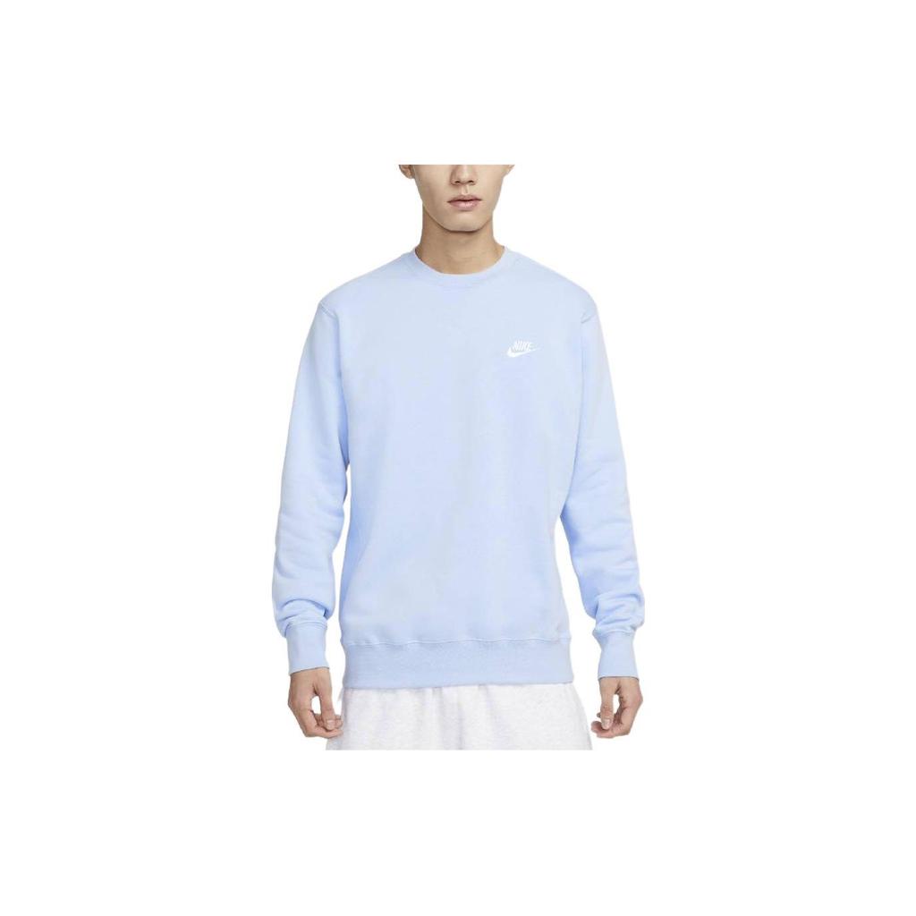 Nike Спортивная одежда Клубный флисовый пуловер с вышитым логотипом, мужские топы Pleasure-Cobalt-Blue BV2663-479