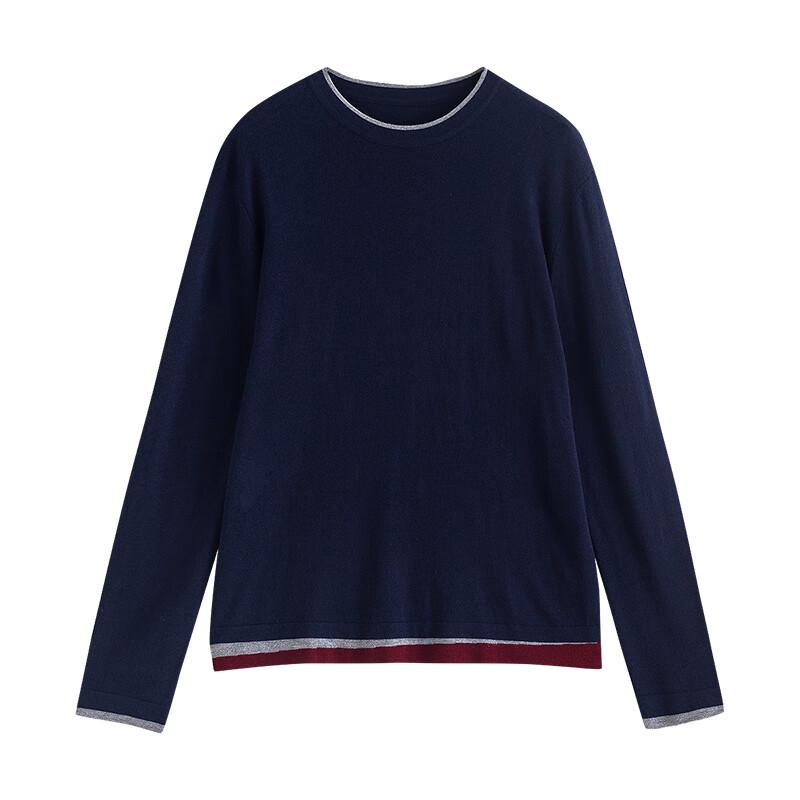 Women's American Style Round Neck Wool Blend Knit Sweater