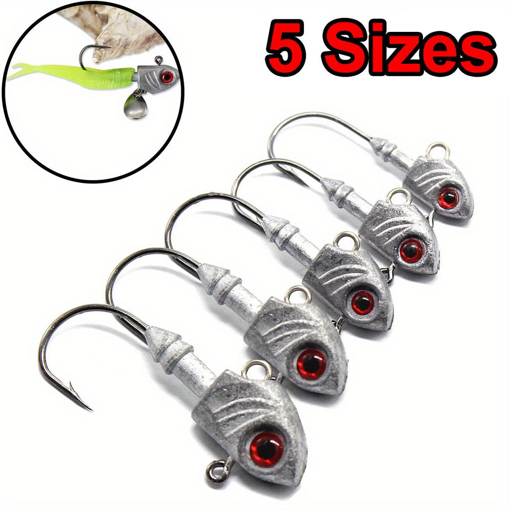 5 шт. джиг-головок для свимбейтов для пресноводной и морской рыбалки - Дизайн головки в виде малька для усиления привлекательности и мощности подсечки