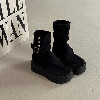 Женские сандалии Летние богемные сандалии на платформе С вырезами Ортопедические брюки-трубы Женские ботинки Ретро римские ботинки Sandalias Mujer