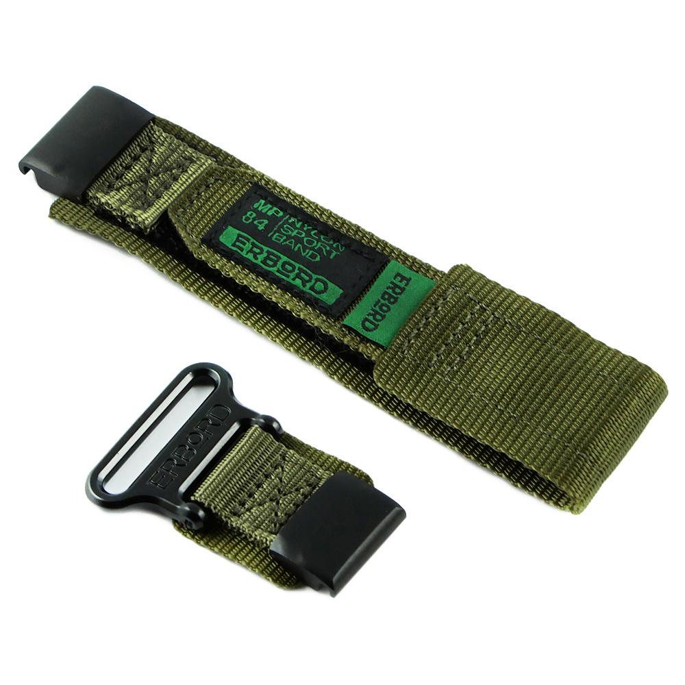 ERBORD MP84 Quickfit Nylon Strap for Garmin Fenix 5X/6X/6X PRO/7X, Green, Size /