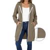 Women's Zip Up Hoodies Long Sleeve Long Tunic Sweatshirts Oversized Fleece Casual  Fall Jacket Coat With Pocket