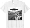 Cat Selfie With Alien UFO Funny Cat Gifts For Unisex T-Shirt