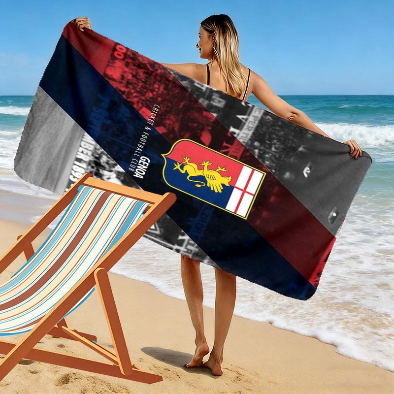Genoa C.F.C. poster Beach Towel, Large Soft Quick Dry Towel for Beach Camping Swimming