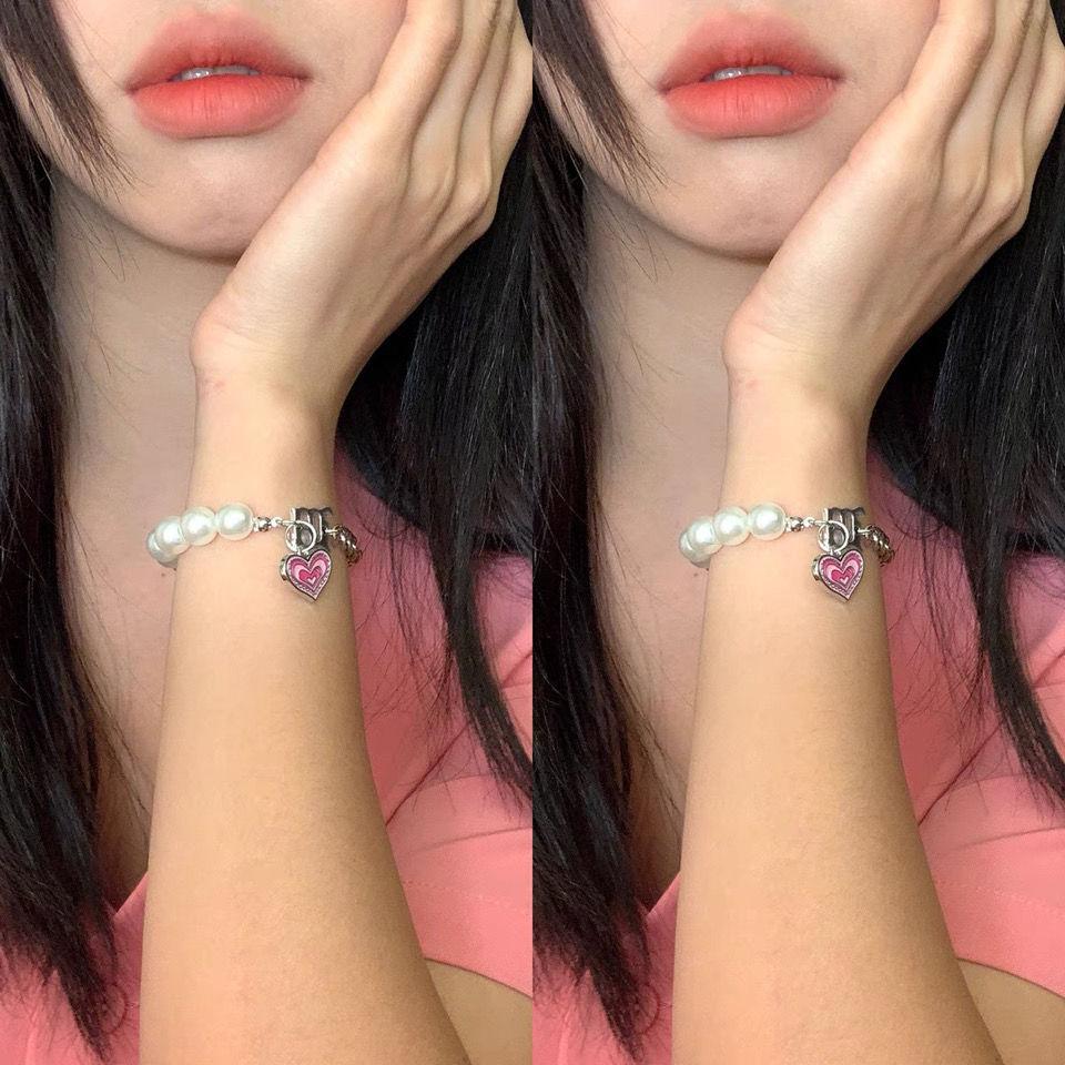 Ins милая миллениал сестра y2k ребенок любовь браслет-цепочка цепочка на ключицу цепочка-сердечко разное волосы