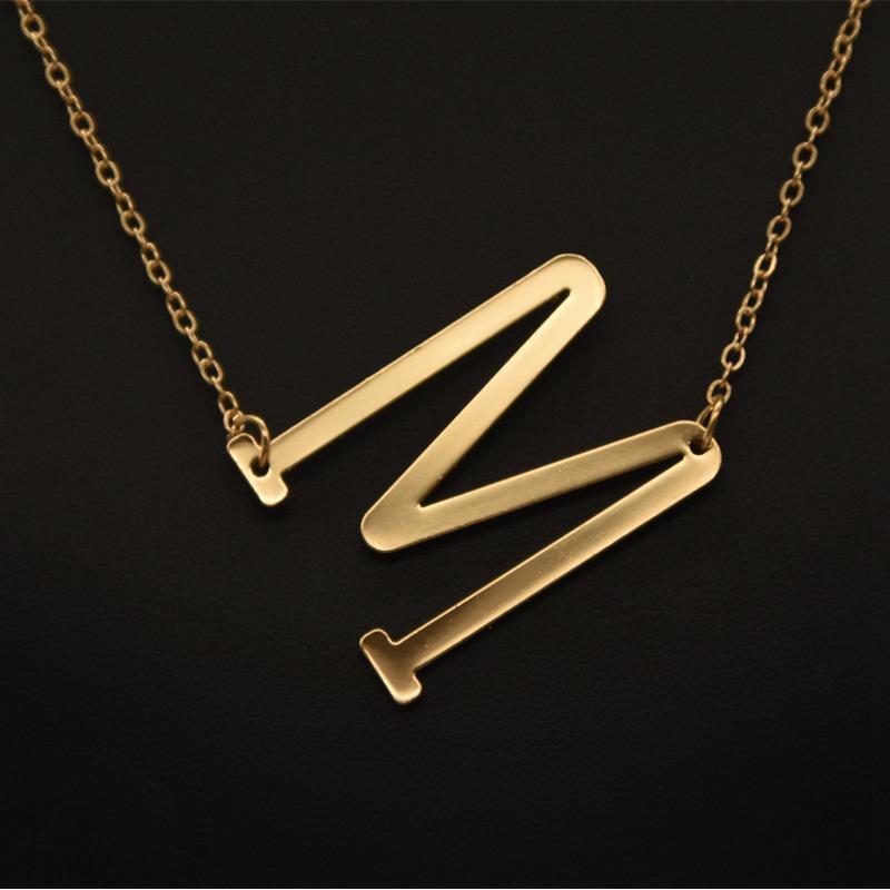 Женское ожерелье из 26 английских букв с орнаментом, пульсирующая цепочка, персонализированное ожерелье с буквами
