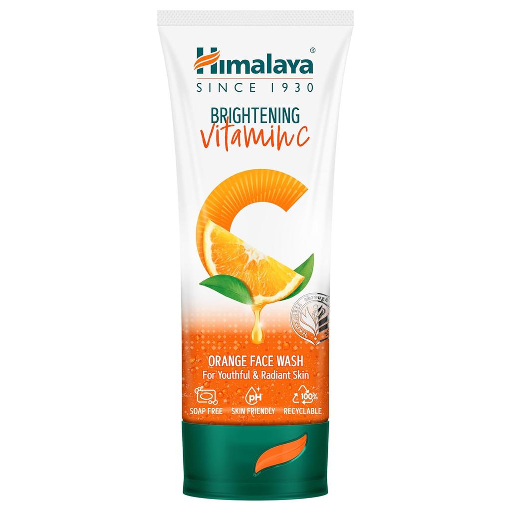 Himalaya Brightening Vitamin C Orange Face Wash 50ml Pack Of 1 Gentle Daily Cleanser For Radiant Skin