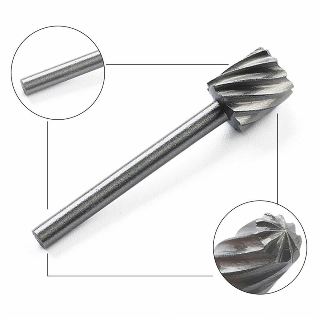 10 шт. набор фрез из карбида вольфрама с хвостовиком 1/8 дюйма, режущий фрезерный бор для вращающегося инструмента