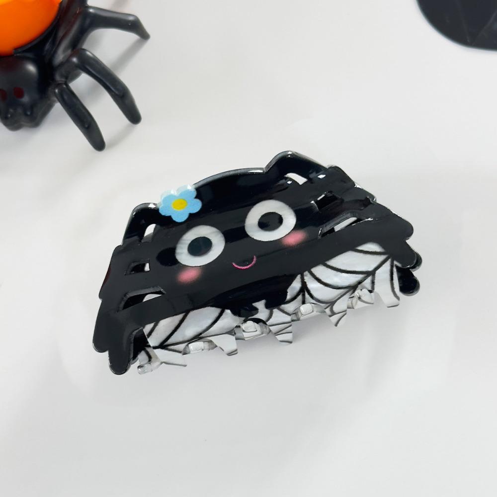 Acrylic Halloween Hair Claw Spider Skeleton Shark Clip Creative Halloween Themed Gripper Women
