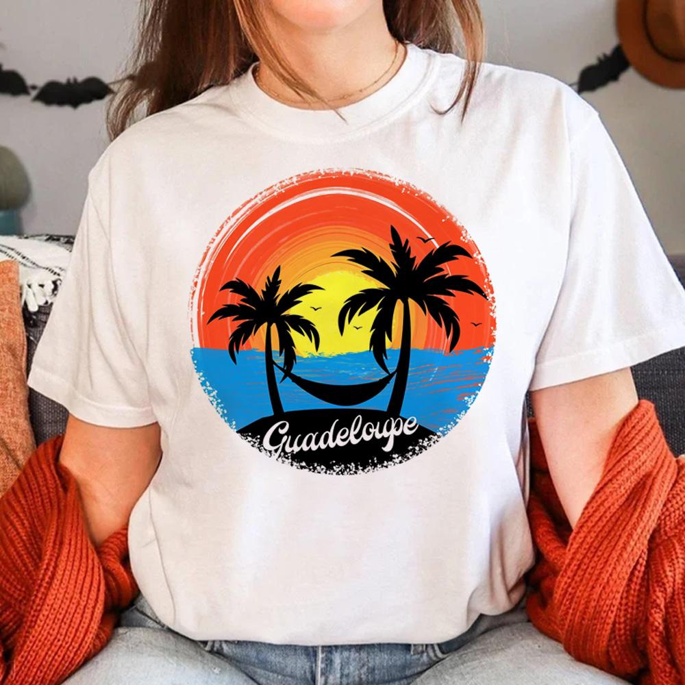 Guadeloupe Top Women Y2K Streetwear T Shirt Female 2000s Clothing