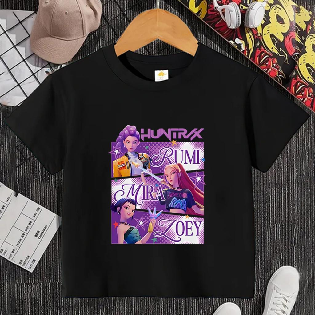 Children's Casual Printed Round Neck Short-sleeved Top