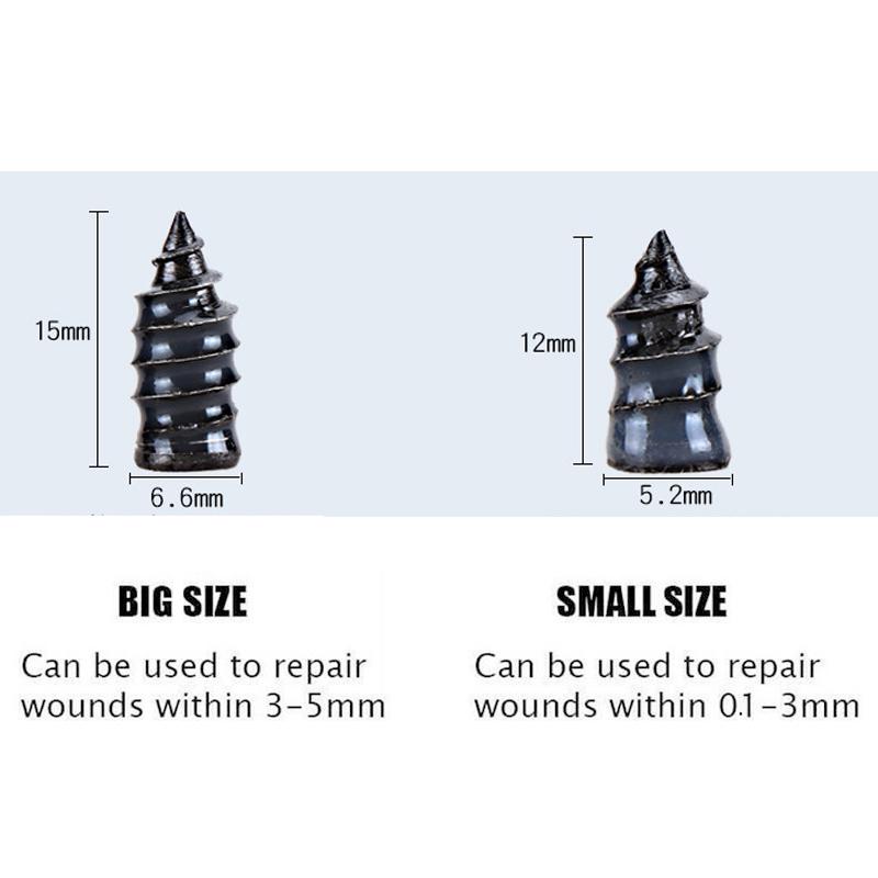 Резиновый гвоздь для вакуумного ремонта шин Гвозди для ремонта мото-автомобильных шин Винт в резиновой заглушке Гвоздь для ремонта бескамерных шин для автомобилей и мотоциклов