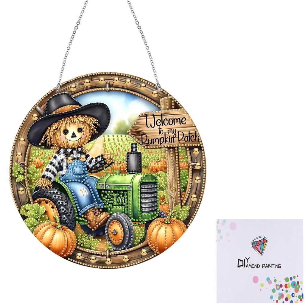 Acrylic Diamond Painting Home Decor 5D DIY Diamond Painting Dots Pendant Rhinestone Diamond Art Window Pendants for Window Decor