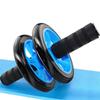 No Noise Gym Abdominal Wheel Ab Rollers with Mat for Exercise Fitness Equipment Accessory Unisex Black Double Wheeled Belly