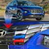 For Hyundai Tucson NX4    2024 Hybrid Car Front Grille Trim Sport Strip Cover 3pcs 3D Sticker Accessories