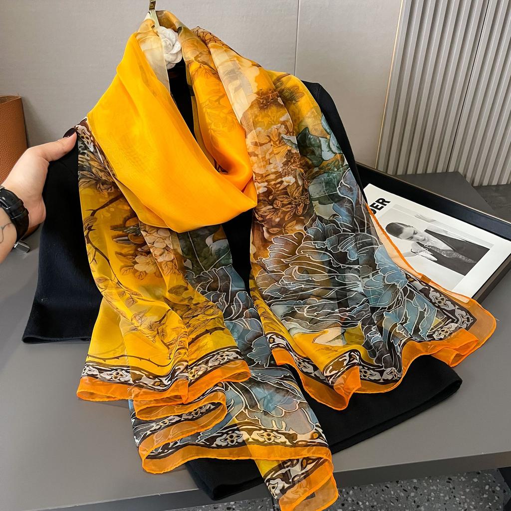 Шелковый шарф Модный дизайн Шейный Фуляр Женская Повязка на голову Роскошный Хиджаб Женский Теплый Пашмина Шарфы Эшарп Шаль Большая Накидка