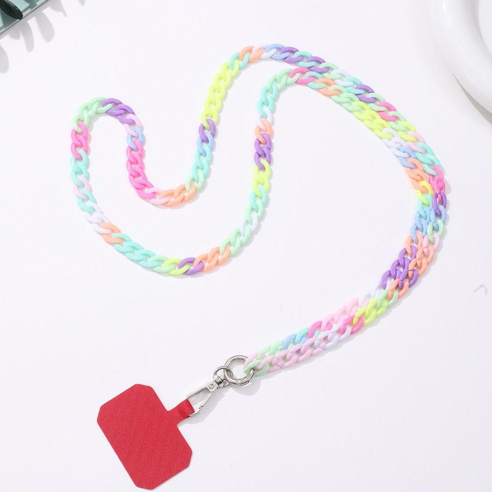 Keychain Anti-lost Rope Colorful Neck Hanging Cord Portable Phone Chain Straps  Phone Accessories