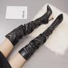 2024 Winter Women's Stiletto Boots: Slimming, White, Pointed Toe, Wine Glass Heel, Knee High, Sizes 35-42