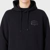 Emporio Armani Свитшот мужской SS23 однотонный с капюшоном на шнурке, вышивкой, спущенным плечом, темно-синий 3R1MBG-1JHSZ1-0920