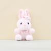 Rabbit Bow Wearing Plush Pendant Cartoon Toy Doll Bag Keychain Pp Cotton Filling