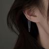 Non-Pierced Double-Layer Tassel Ear Cuff with Long Chain and Trendy Hong Kong Style