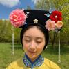 Non-slip Flower Headwear Traditional Pearl Headband Ancient Style Hair Hoop  for Women Girls