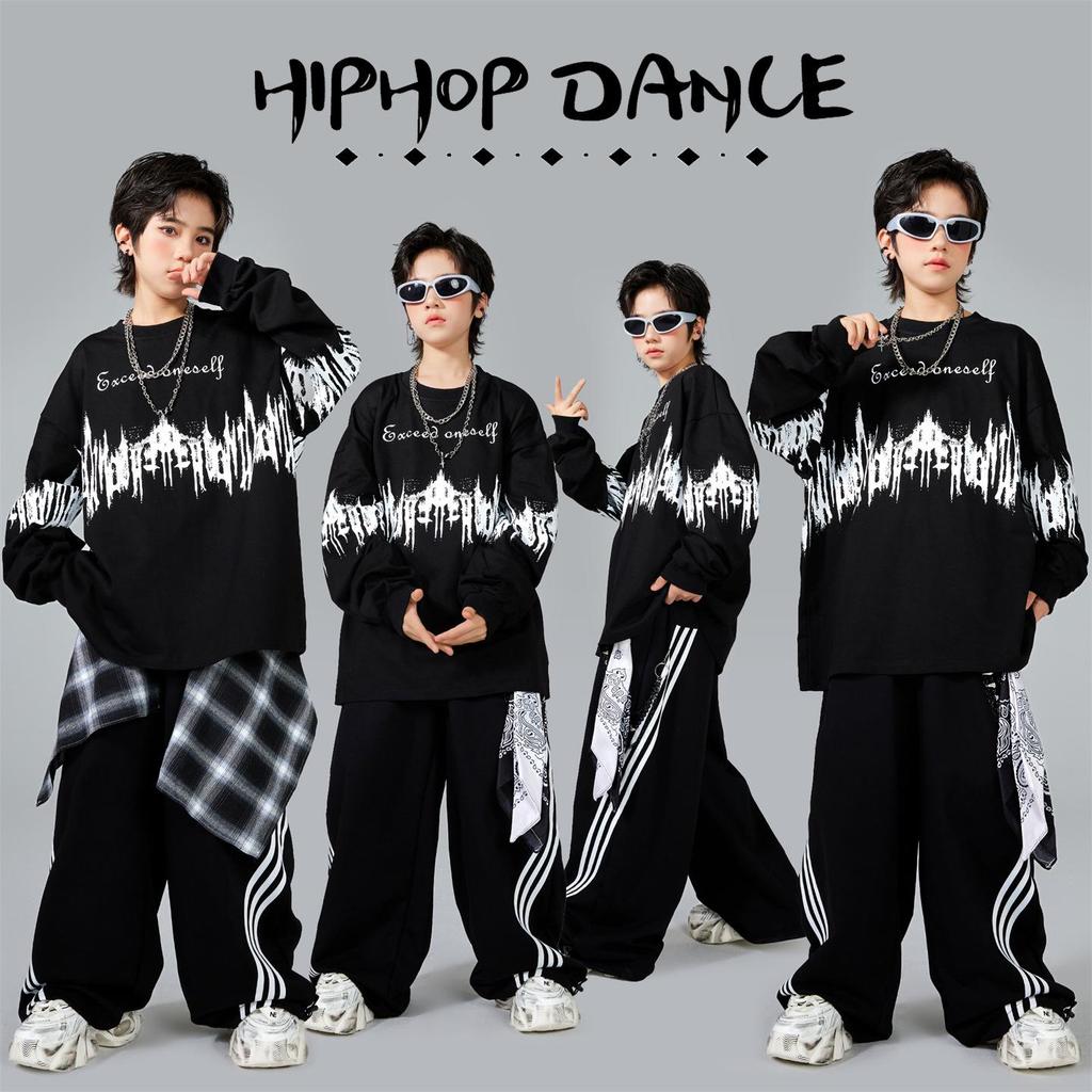 Модные Хип-Хоп Костюмы для Детей Мальчиков и Девочек