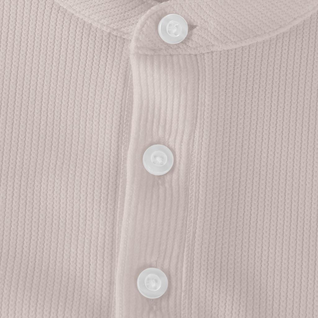 Мужская повседневная трикотажная рубашка на пуговицах с длинным рукавом