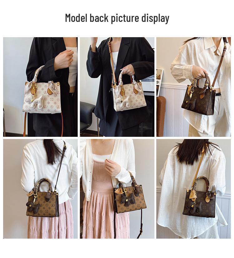 Винтажный принт, женская сумка-тоут через плечо, 2025, нишевый дизайн для мам среднего возраста