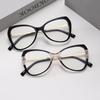 Oversized Glasses Frame Women Square Brand Trendy Leopard Cat Eye Spectacle Frame Eyewear Blue Light Blocking Glasses