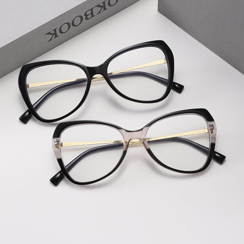 Anti-blue Light Glasses Metal Cat Eye Eyewear Women Men Exquisite Sweet Eyeglasses Blue Light Blocking Man Lady Computer Eyeglas