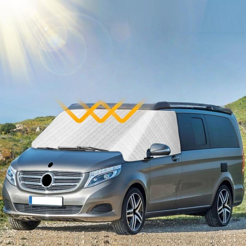 Чехол на лобовое стекло для автодома Mercedes-Benz Vito W447 2014-2024 Чехол на лобовое стекло от льда и снега Солнцезащитный чехол на переднее стекло автодома Блок УФ 5