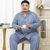 Пижамный костюм для полных мужчин, весна и осень, большой размер, домашний костюм