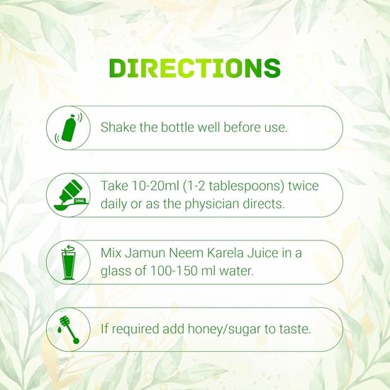 Dabur Jamun Neem Karela Juice - 1L | Helps Control Blood Sugar Level & Reduces Bad Cholesterol | Good for Metabolic | Ayurvedic Health Juice