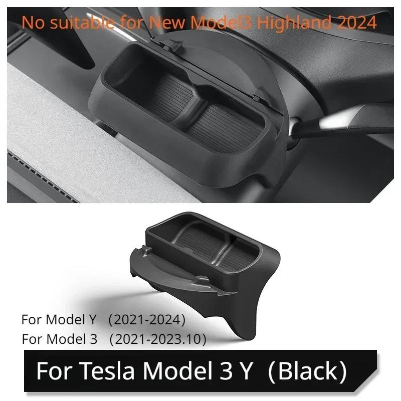 Silicone Storage Box for Tesla Model 3 Y 2021-23 Steering Wheel Glasses Case GPS Navigation Mobile Phone Holder Car Accessories