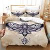 Death Moth Black Bedding Set Gothic Bedding Set Skull And Butterfly Cover Luxury Home Bedding 2pcs 3pcs
