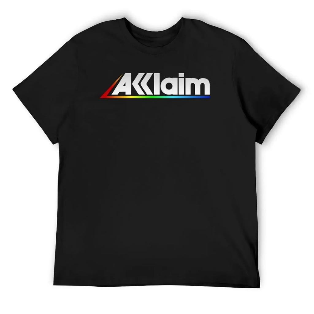 Футболка с логотипом ретро-видеоигры Acclaim, оверсайз, кастомный дизайн, ваш собственный оверсайз, мужская одежда больших размеров