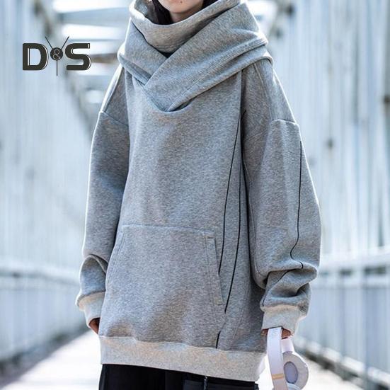 Зимняя толстовка унисекс с капюшоном и защитой шеи, высокий воротник и капюшон в стиле хип-хоп, большой передний карман, утепленная верхняя одежда для отдыха