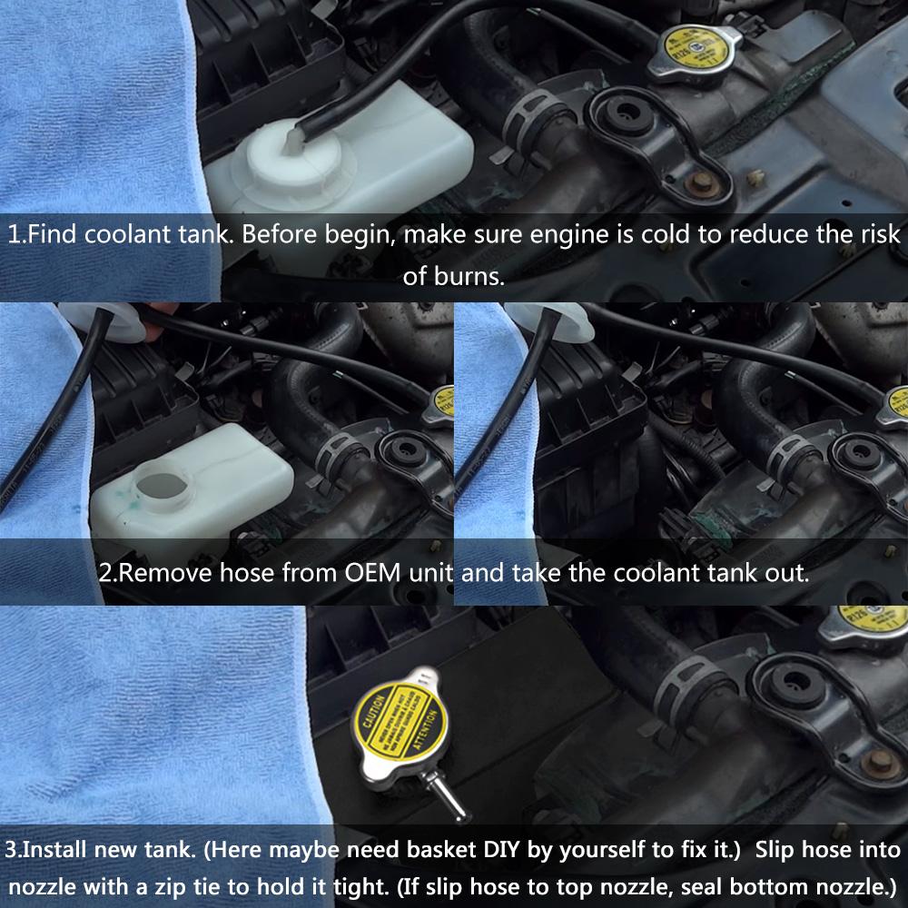 Алюминиевый расширительный бак охлаждающей жидкости для Honda Civic 73-19, 240SX, Acura Integra, WRX