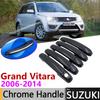 Черная Накладка на Ручку Внешней Двери из Углеродного Волокна для Suzuki Grand Vitara Grand Nomade Escudo 2006~2014 Аксессуары Наклейки Хром
