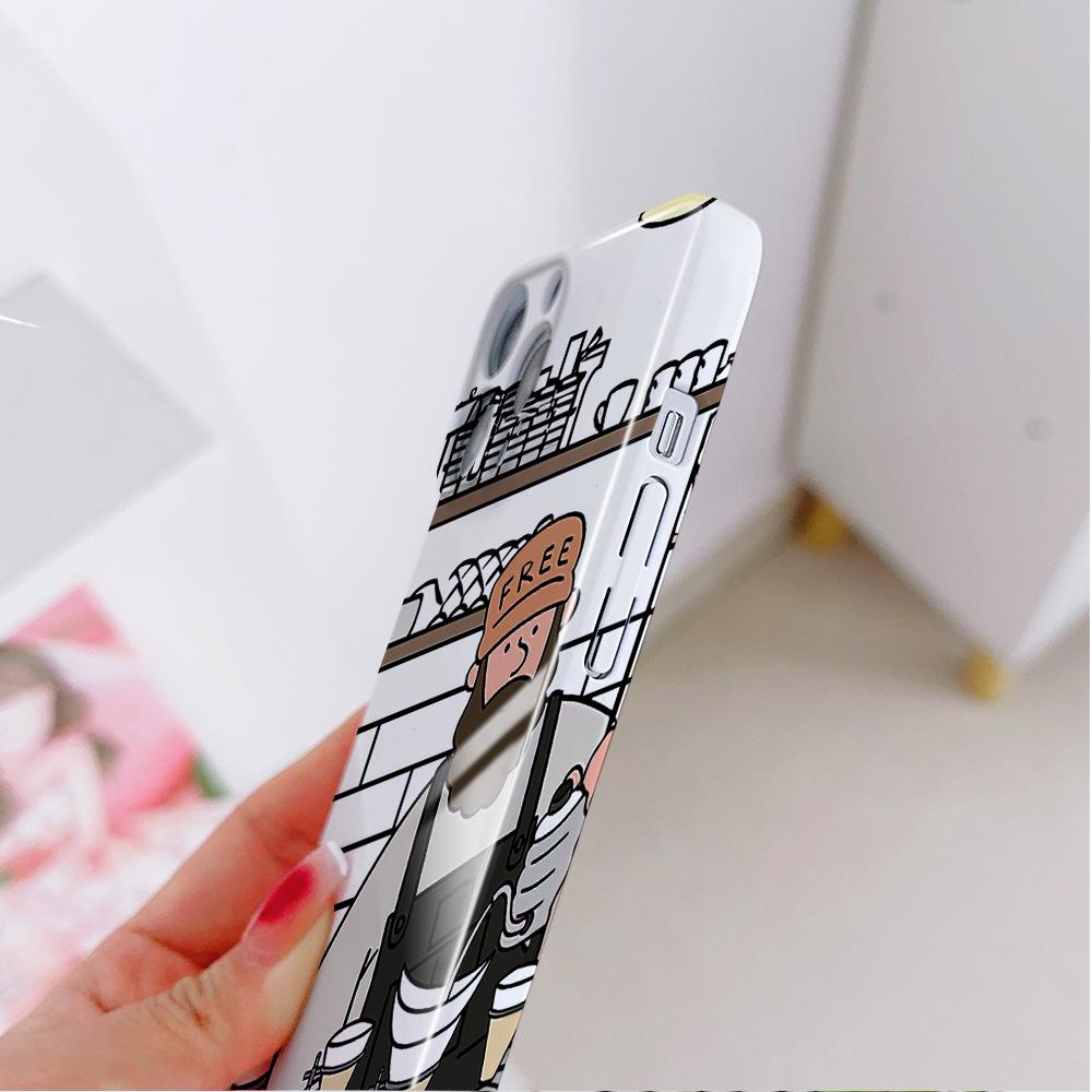 All-inclusive Film Phone Case Cartoon Fashion Design Hard Shell Full Cover Camera Protection Case for iPhone Huawei Honor Vivo Google