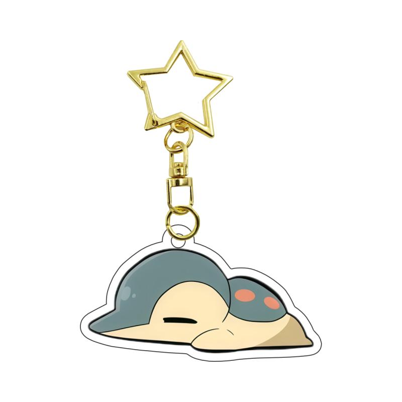 Акриловый брелок для аниме Torchic Rowlet Chikorita Cyndaquil Chespin Snivy Charmander Самодельный акриловый брелок-застежка для ключей Брелок