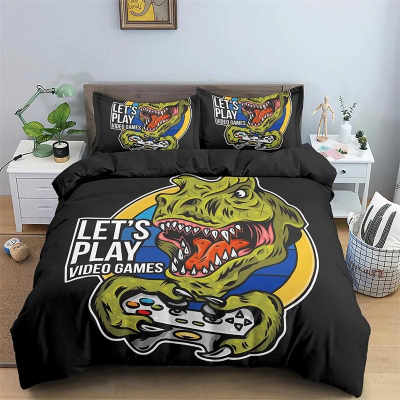 Comforter Soft Game Twin Full Queen King Bedding Set Microfiber Gamepad Controller Print Boys Video Games Comforter